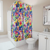 Aquarellparrosen Duschvorhang (Beispiel)