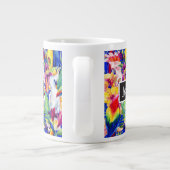 Aquarellparrosen| Name hinzufügen Jumbo-Tasse (Rückseite)