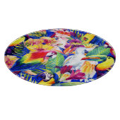 Aquarellparrosen Schneidebrett (Ecke)