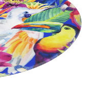 Aquarellparrosen Schneidebrett (Ecke)