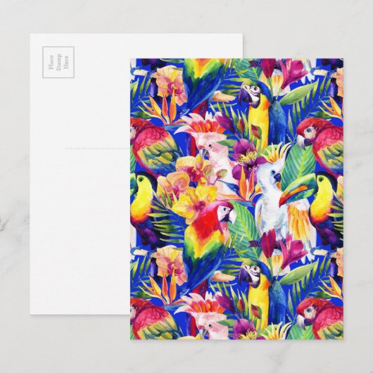 Aquarellpartikel 2 postkarte (Vorne/Hinten)