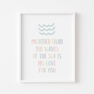 Aquarellpaste Mightier als Wellenposter Poster