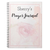 Aquarellpaste Rosa Rosengebet Journal Notizblock (Vorderseite)