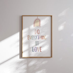 Aquarellpaste Tu alles in Liebe Poster
