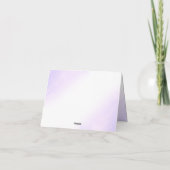 Aquarellpastel Lila Gold Bar Mitzvah Dankeskarte (Rückseite)