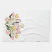 Aquarellpastel Tulip Bouquet Geschirrtuch (Horizontal)