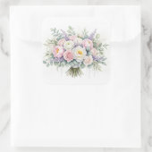 Aquarellpastel Wedding Bouquet Sticker (Tasche)