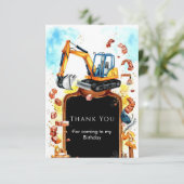 Aquarellpastellbau Geburtstag Dankeskarte (Stehend Vorderseite)