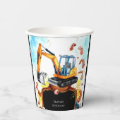 Aquarellpastellbau Geburtstag Pappbecher (Vorderseite)