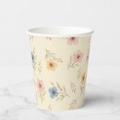 Aquarellpastellfarben BläsernBaby-Duschkopf Papier Pappbecher (Rückseite)