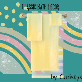 Aquarellpastellfarben Blendet Handtuch Badhandtuch Set