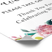 Aquarellpastellfarben Blush Gastgeschenke Hochzeit Poster (Ecke)