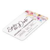 Aquarellpastellfarben | Datum speichern Magnet (Linke Seite)