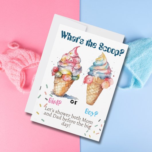 Aquarellpastellfarben Eiscreme Einladung