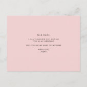 Aquarellpastellfarben, floral, meine Trauzeugin Einladungspostkarte (Rückseite)