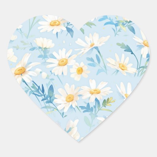 Aquarellpastellfarben Herz-Aufkleber (Vorderseite)