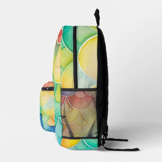 Aquarellpastellfarben Niedliches Monogramm Bedruckter Rucksack (Rechts)