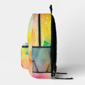 Aquarellpastellfarben Niedliches Monogramm Bedruckter Rucksack (Rechts)