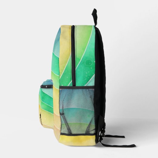 Aquarellpastellfarben Niedliches Monogramm Bedruckter Rucksack (Rechts)
