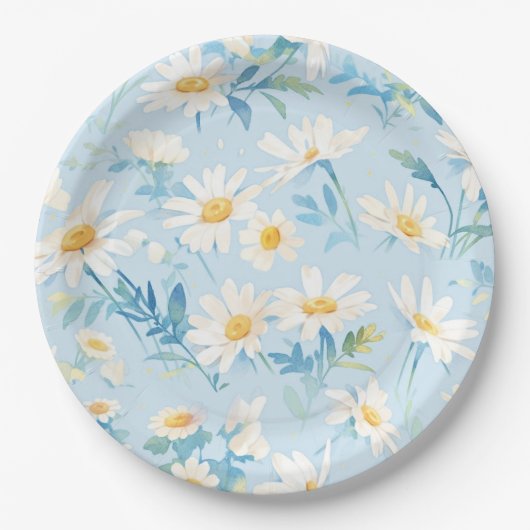 Aquarellpastellfarben Pappteller (Vorderseite)