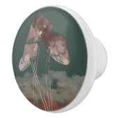 Aquarellpastellfarben Pilz Keramikknauf (Rechts)