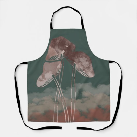 Aquarellpastellfarben Pilz Schürze (Vorderseite)