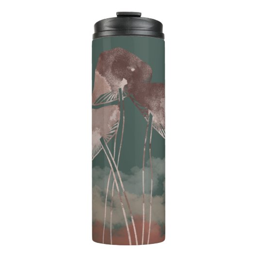 Aquarellpastellfarben Pilz Thermosbecher (Vorderseite)