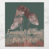 Aquarellpastellfarben Pilz Weinetikett (Einzelnes Label)