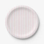 Aquarellpastellfarben Pink Streifen Muster Pappteller (Vorderseite)