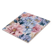 Aquarellpastellfarben pink und blau blühen fliese (Seite)