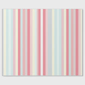 Aquarellpastellfarben Pink Xmas Candy Cane Muster Geschenkpapier (Flach)