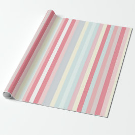 Aquarellpastellfarben Pink Xmas Candy Cane Muster Geschenkpapier