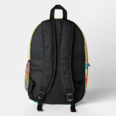 Aquarellpastellfarben Rainbow Clouds Monogram Bedruckter Rucksack (Rückseite)