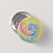 Aquarellpastellfarben Rainbow Gefärbte Krawatte Button (Vorne & Hinten)