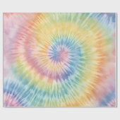 Aquarellpastellfarben Rainbow Gefärbte Krawatte Geschenkpapier (Flach)