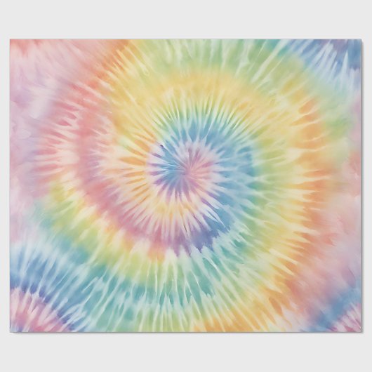 Aquarellpastellfarben Rainbow Gefärbte Krawatte Geschenkpapier (Flach)