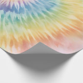 Aquarellpastellfarben Rainbow Gefärbte Krawatte Geschenkpapier (Ecke)