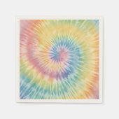 Aquarellpastellfarben Rainbow Gefärbte Krawatte Serviette (Vorderseite)