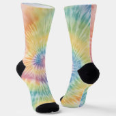 Aquarellpastellfarben Rainbow Gefärbte Krawatte Socken (Gewinkelt)