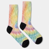 Aquarellpastellfarben Rainbow Gefärbte Krawatte Socken (Rechts)