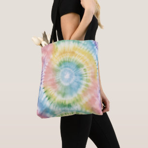 Aquarellpastellfarben Rainbow Gefärbte Krawatte Tasche
