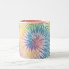 Aquarellpastellfarben Rainbow Gefärbte Krawatte Zweifarbige Tasse