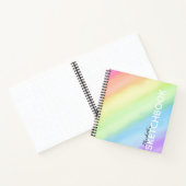 Aquarellpastellfarben Rainbow Gradient Name Sketch Notizblock (Innenseite)