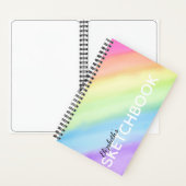 Aquarellpastellfarben Rainbow Gradient Name Sketch Notizblock (Innen)