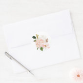 Aquarellpastellfarben Rosa Rosa Blüten Runder Aufkleber (Umschlag)