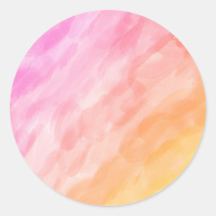 Aquarellpastellfarben Runder Aufkleber
