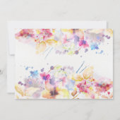 Aquarellpastellfarben | Save the Date Karte (Rückseite)