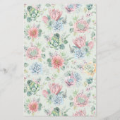 Aquarellpastellfarben Succulents Hochzeit Einladun (Rückseite)