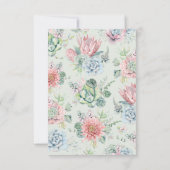 Aquarellpastellfarben - Succulents Wedding QR Code RSVP Karte (Rückseite)