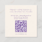 Aquarellpastellfarben und Regenbogen QR CODE Quadratische Visitenkarte (Rückseite)